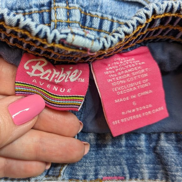 Barbie Avenue Embroidered Denim Skort Size 6 - Picture 8 of 9